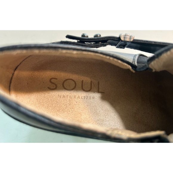 Women's Soul Naturalizer Boots Size 9.5 M Slip On Ankle Boot Buckle Strap Decor - Picture 7 of 9